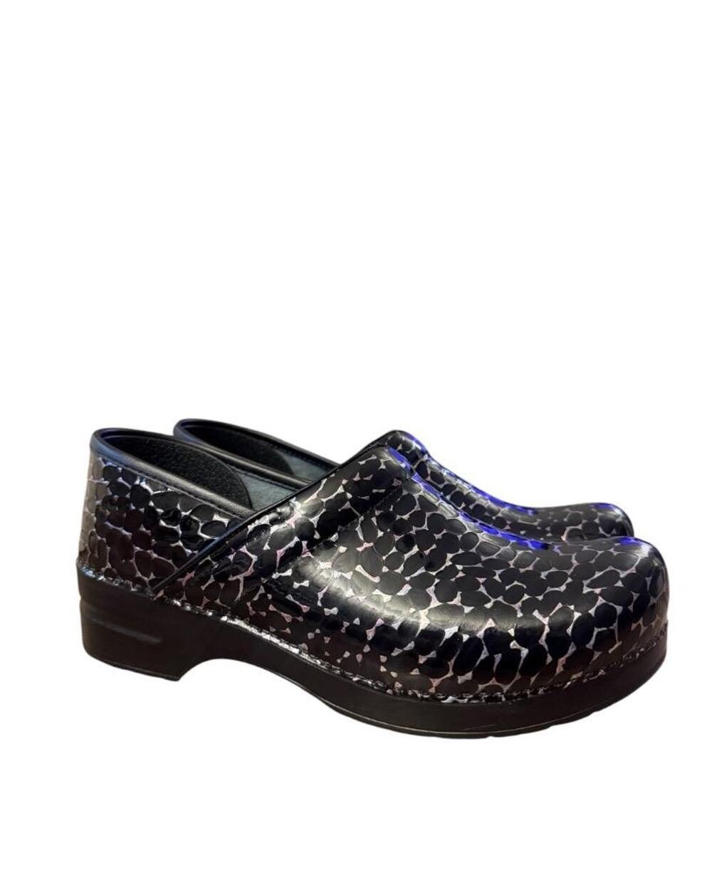 Dansko Professional Clog Black Stone Patent Leather Women size 42 US 12 NEW